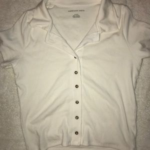 Very soft, casual short sleeve collared top